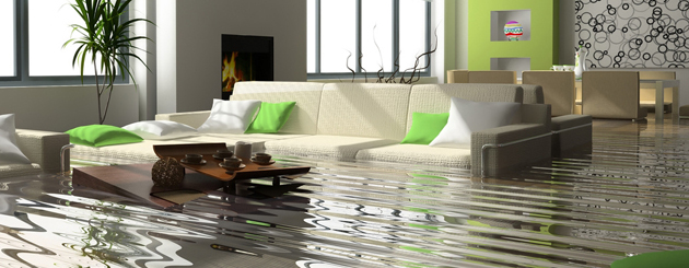 water damage in house